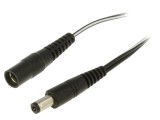 Cablu Alimentare DC 5,5/2,1 Negru 2x0,5mm2