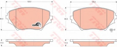 Set placute frana,frana disc TOYOTA RAV 4 II (CLA2, XA2, ZCA2, ACA2) (2000 - 2005) TRW GDB3251 foto
