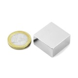 Magnet neodim bloc, 25x25x10 mm, putere 18 kg, N38