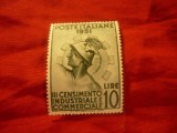 Timbru Italia 1951 - Targ Industrial , val. 10Lire