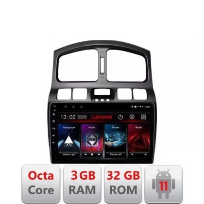 Navigatie HHyundai Santa Fe 2000-2006 Octa Core cu Android Radio Bluetooth Internet GPS WIFI DSP 3+32 GB 4G KIT- LENOVO LITE CarStore Technology