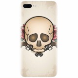 Husa silicon pentru Apple Iphone 7 Plus, Skulls And Roses