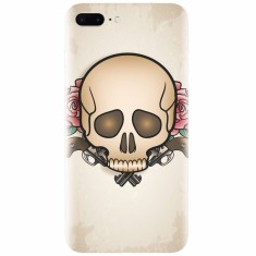 Husa silicon pentru Apple Iphone 8 Plus, Skulls And Roses
