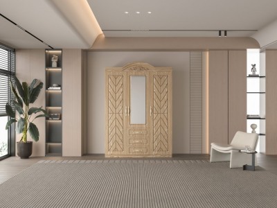 Dulap ZQW-009MDF - 3U 3S, 150x50x200 cm foto