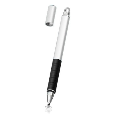 Stylus Pen Techsuit, 2in1 Universal, Android, iOS, Argintiu, JC02 foto