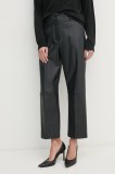 Sandro Ferrone pantaloni femei, culoarea negru, drept, high waist, SFS15YBERACHELE
