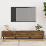 Comoda TV, stejar maro, 150x34,5x30 cm, lemn prelucrat GartenMobel Dekor, vidaXL