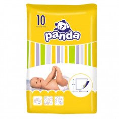 Cearsaf absorbant Panda 60 x 60cm, 10 bucati, Bella Baby