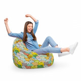 Fotoliu Puf Bean Bag tip Para XL Invazia Pisicilor Ocru, Updeco