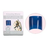 Cumpara ieftin Tipsuri scurte, colorate, v&acirc;rf clasic French - bleumarin, 24buc, nr.1 - 10, AMAZING SHINE