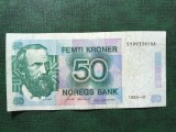 NORVEGIA 50 KRONER 1989 VF
