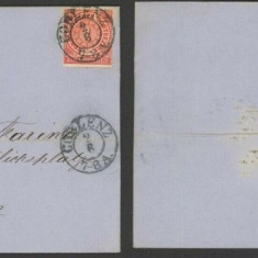 Germany North Conf 1869 Postal History Rare Cover+Content Coblenz to Koln DB.544