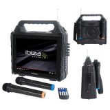 SET PORTABIL KARAOKE CU ECRAN INCORPORAT 14.1&quot; SI 2 MIC WIRELESS