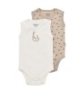 Set 2 body-uri fara maneci bebe unisex Girafa, BabyCosy, 100% bumbac organic (Marime: 3-6 Luni)