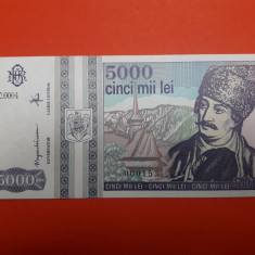 Bancnota 5000 lei 1993 - UNC ++++ serie foarte mica C.0004 / 000153