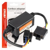 Rezistor CANBUS pentru becuri LED H4 3W 120ohm, cu mufa si soclu H4, pentru vehicule cu sistem CANBUS, AMiO 04127, elimina erori si palpairea luminilo