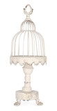Cumpara ieftin Colivie decorativa otel alb antichizat Minerva 21.5x58 cm
