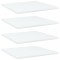 Gossi placi biblioteca, 4 buc., alb, 40 x 40 x 1,5 cm, pal