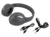 Căști Wireless Argintii cu Microfon și USB B Micro 10m