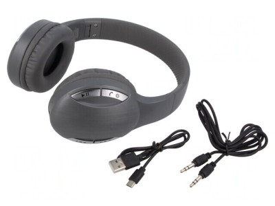 Căști Wireless Argintii cu Microfon și USB B Micro 10m foto