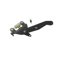 Rola usa culisanta Volkswagen Transporter/Multivan (T5), 04.2003-2015, montare stanga, 3 scripeti; scripete inferior (cu carlig); pentru deschiderea