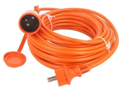 Prelungitor electric portocaliu 15m 3x1,5mm2 foto