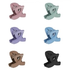 Set Clame Păr, Model Bucla, Multicolor, 2 cm, 6 Bucăți
