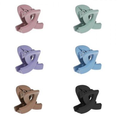 Set Clame Păr, Model Bucla, Multicolor, 2 cm, 6 Bucăți foto