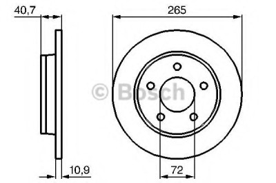 Disc frana MAZDA 3 (BK) (2003 - 2009) BOSCH 0 986 479 C77 foto
