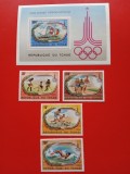 CHAD, SPORT MOSCOVA - COLIȚĂ + SERIE COMPLETĂ MNH