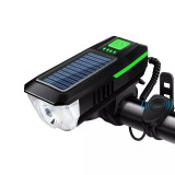 Lanterna cu incarcare solara, far pentru bicicleta, trotineta, LED, Claxon 6