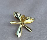 BROSA VINTAGE DIN METAL COMUN, MODEL FLOARE ORHIDEE