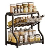 Organizator bucatarie,cu trei nivele, 35X20X37CM, negru