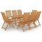 vidaXL Set mobilier de grădină, 9 piese, lemn masiv de tec 3059554