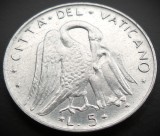 Cumpara ieftin Moneda 5 LIRE - VATICAN, anul 1974 * cod 1566 - Papa Paul VI-lea = UNC, Europa
