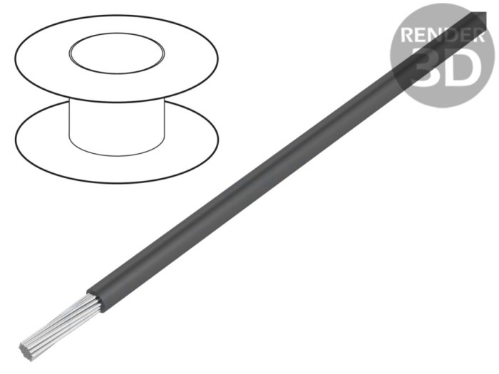 Cablu HookUp Wire PTFE 22AWG, gri