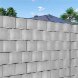 Banda pentru intimitate gard din PVC gri, 50 m, cu cleme incluse
