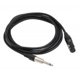 Cablu xlr jack 6.3, audio, 3M lungime, 6mm grosime, profesional, negru