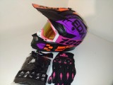 Cumpara ieftin Set casca moto off road-trotineta-enduro+Manusi+Cagula + ochelari ,produse noi