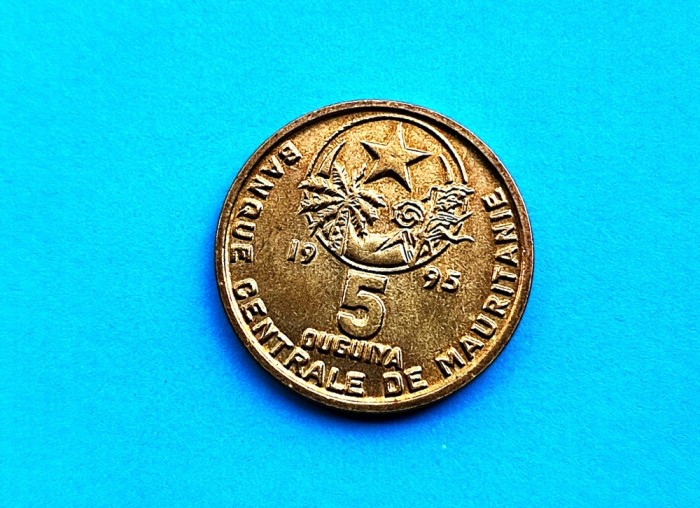 5 Ouguiya 1995 Mauritania-AUNC-RAR
