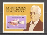 Cuba.1974 175 ani nastere F.Poey:naturalist-Fluturi si pesti-Bl. SC.541