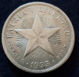 1 PESO 1933-CUBA-26,7295 GRAME DE ARGINT 900-