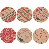 Set 6 role hartie de impachetat pentru Craciun Keelyy, 70 x 50 cm, multicolor
