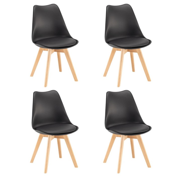 Silla &eacute;tkezősz&eacute;k 4 db fekete sz&iacute;nben
