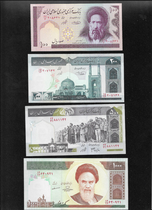 Set Iran 100 - 20000 rials (8 bancnote) aunc/unc