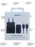 SET Incarcator retea Samsung 25W 1x Type-C BLACK EP-T2510XBEGEU + CABLU
