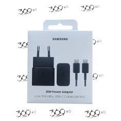 SET Incarcator retea Samsung 25W 1x Type-C BLACK EP-T2510XBEGEU + CABLU