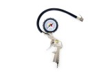 Pistol pentru umflat roti cu manometru 12 Bar 170 PSI AMiO, pentru valve auto standard, cu cupla rapida tata europeana, furtun 35 cm si declansator