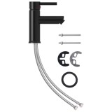 Cumpara ieftin Robinet chiuveta de baie, negru, 130x176 mm