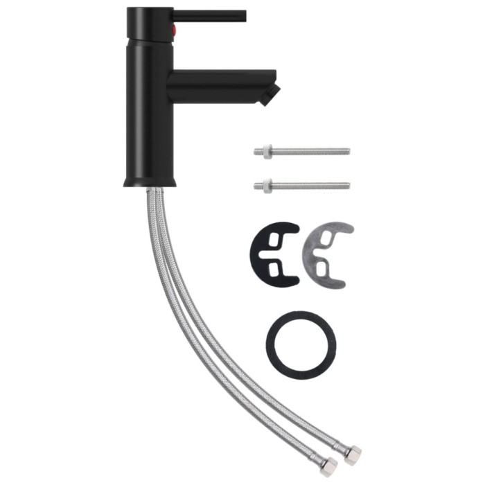 Robinet chiuveta de baie, negru, 130x176 mm